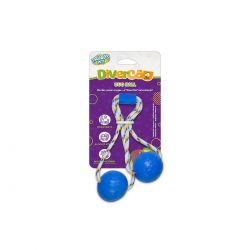 Brinquedo Cachorro Multifuncional Duo Ball Pet Médio Azul