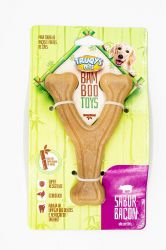 Brinquedo Cachorro Osso Bamboo Forquilha M, Truqys, fabricado em fibra de bambu, ecológico, sustentável e resistente