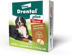 Vermífugo Bayer Drontal Plus Sabor Carne para Cães de até 35kg - 2 Comprimidos
