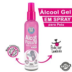 Alcat Pata Spray Alcool Gel em Spray - p/ Pets
