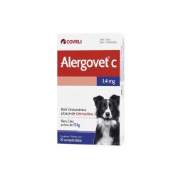 Anti-histamínico Alergovet Coveli para Cães e Gatos  1,4g 10 Comprimidos