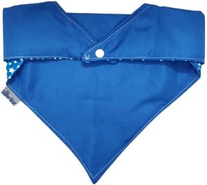 Bandana para Cachorro Azul M - Dupla Face 58cm