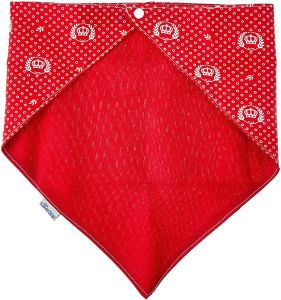 Bandana para Cachorro Vermelha G - Dupla Face 67cm