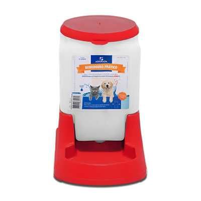 Bebedouro Automático Prático Cães e Gatos Vermelho