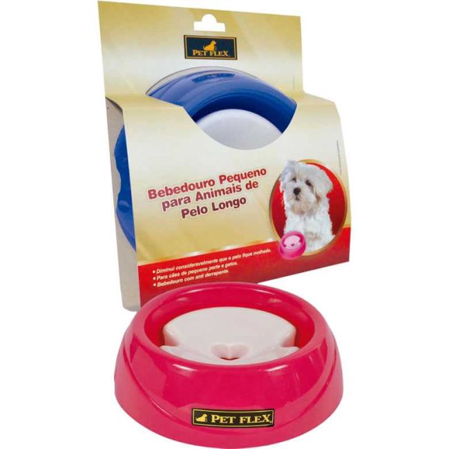 Bebedouro Cachorro Pelo Longo Pequeno - Rosa