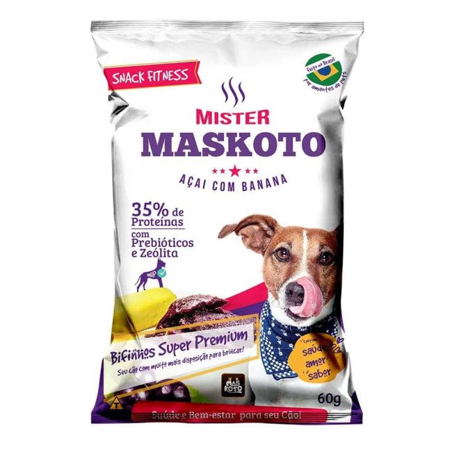 Bifinho Cães Maskoto Açai Com Banana 60g