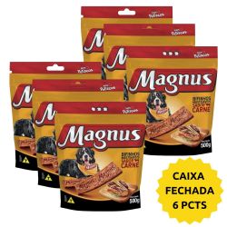 Petisco Cães Bifinho Magnus Carne - Caixa Fechada - 6 x 500G