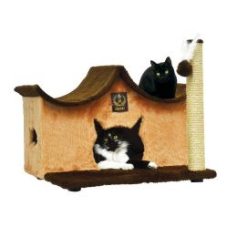 Arranhador Gatos Big Home (casarão) Marrom E Bege (61 X 61 X 55 Cm) São Pet