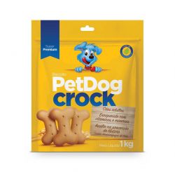 Biscoito Pet Dog Crock 1kg para Cachorro