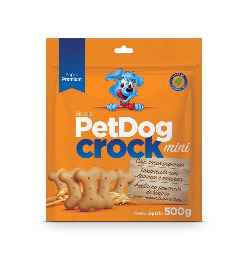 Biscoito Pet Dog Crock Mini Raças Pequenas - 500g