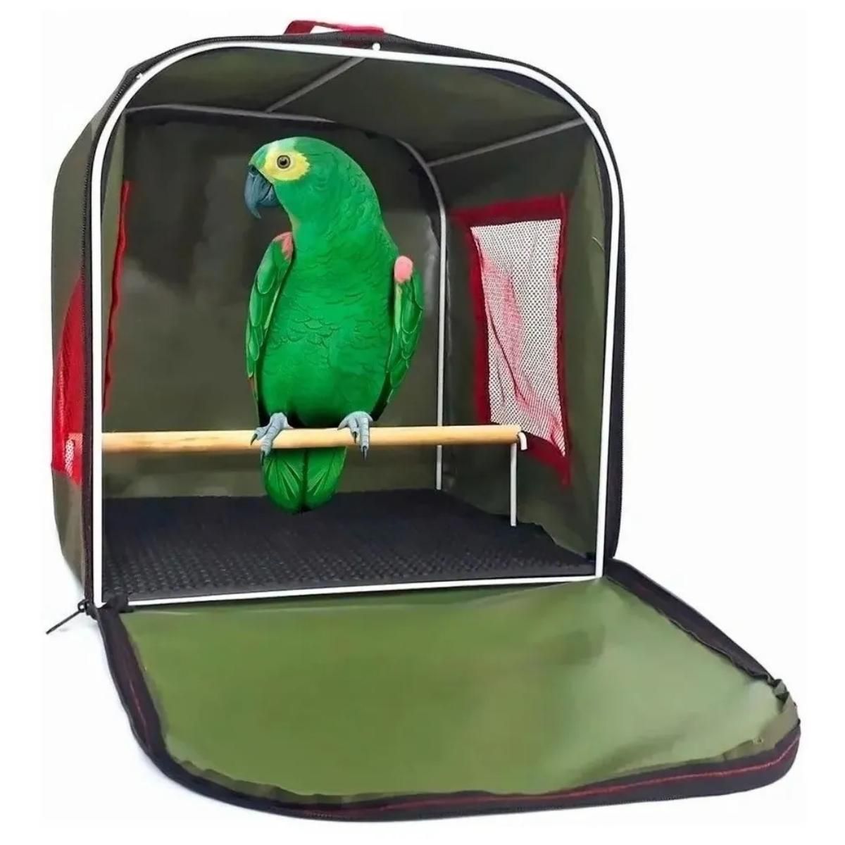 Bolsa Transporte Grande para Papagaio - Verde