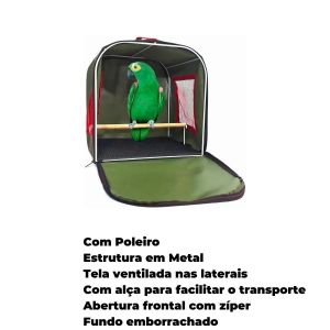 Bolsa Transporte Grande para Papagaio - Verde