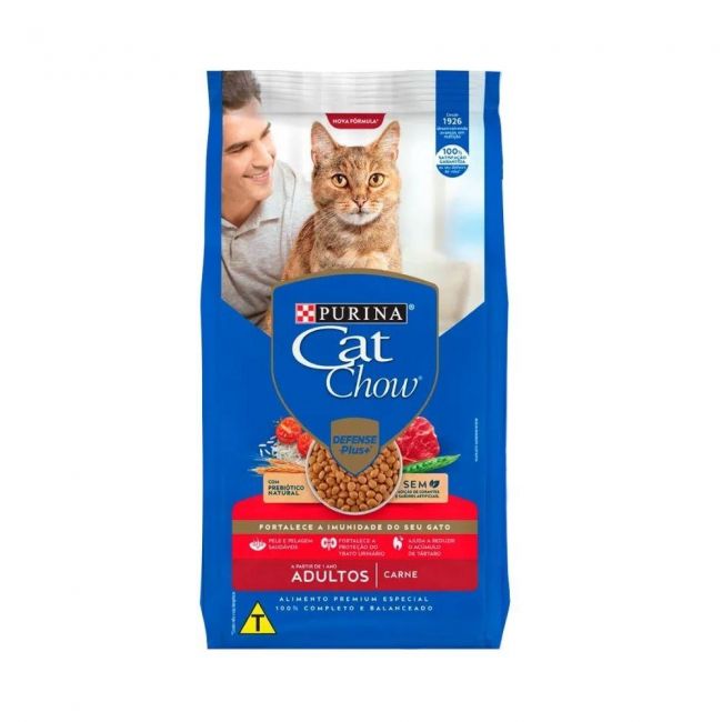 Ração Cat Chow para Gatos Adultos Carne 10,1kg