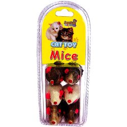 Brinquedo Gatos Cat Toy Ratinhos c/ 6 Unidades