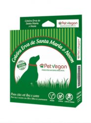 Coleira Antipulgas Erva de Sta Maria PetVegan - p/ Cães de 15kg