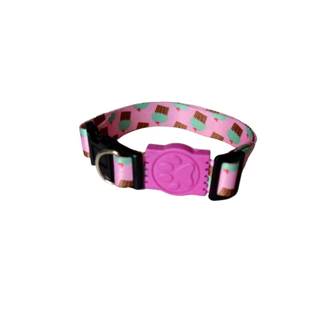 Coleira para Cachorro Pequeno, Premium, Cupcake P