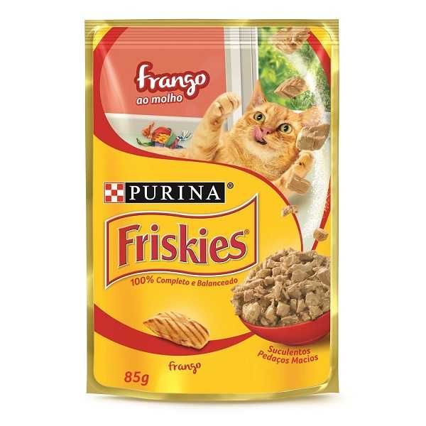 Ração Úmida para Gatos Adultos  Friskies Frango ao Molho 85g 