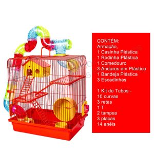 Gaiola Hamster Labirinto 3 Andares