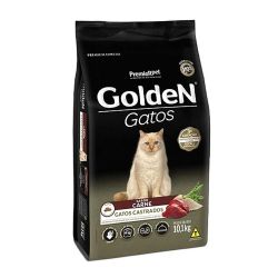 Ração Golden Gatos Adultos Castrados Sabor Carne 10,1Kg
