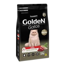 Ração Golden Gatos Adultos Sabor Carne 3Kg