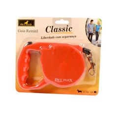 Guia Retrátil Pet Flex Classic Vermelha 3 metros - Cachorro até 15kg