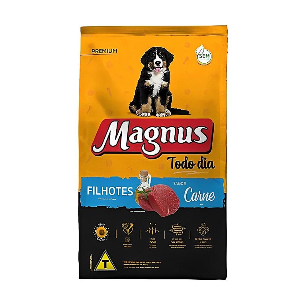Ração Magnus Todo Dia para Cães Filhotes sabor Carne 10,1Kg