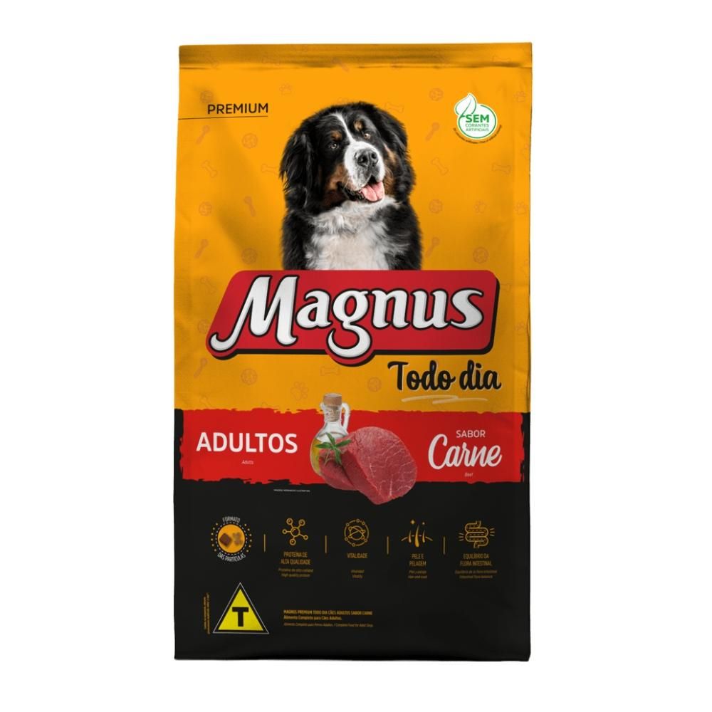 Ração Magnus Todo Dia para Cachorro raça Média e Grande Carne 15KG