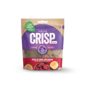 Natural Crisp Petisco Desidratado Chips Carne com Banana 100g - p/ Cães 