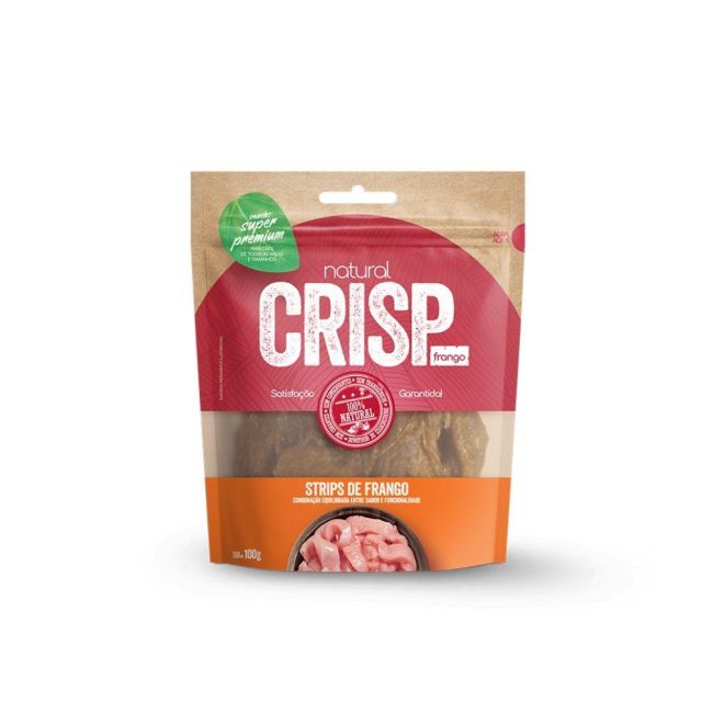 Natural Crisp Petisco Desidratado Strips de Frango 20g - p/ Cães