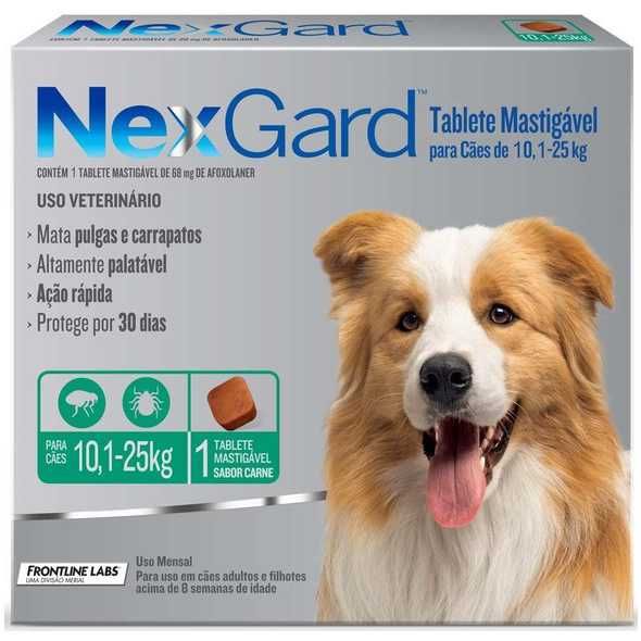 NexGard 10,1kg a 25kg - 1 comprimido - Carrapatos e Antipulgas