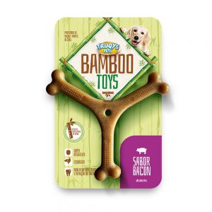 Brinquedo Cachorro Osso Bamboo Y Grande, Truqys, fabricado em fibra de bambu, ecológico, sustentável e resistente