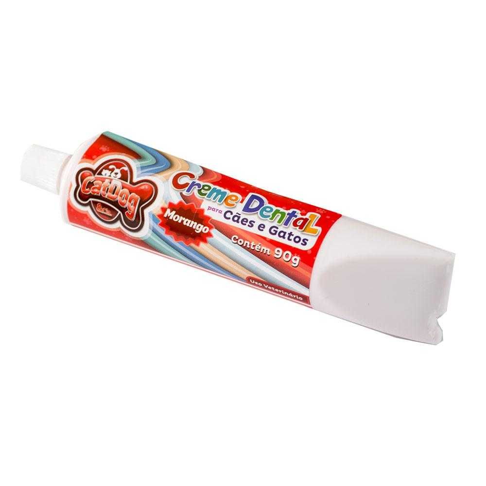Pasta de Dente Cachorros e Gatos Cat Dog Morango