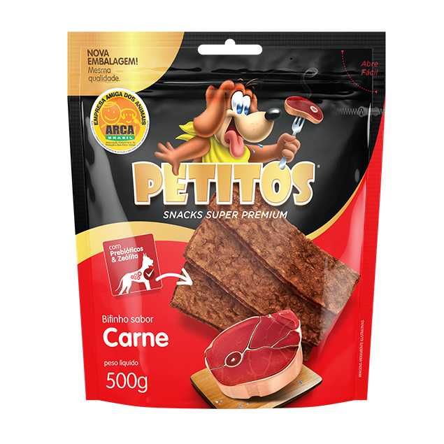 Petitos Bifinho para Cães Sabor Carne 500g