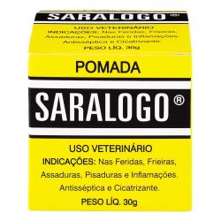 Pomada Cicatrizante Saralogo Veterinária p/ Feridas e Inflamações (30g)
