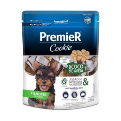 Biscoito Premier Cookie para Cães Filhotes Aveia e Coco 250g