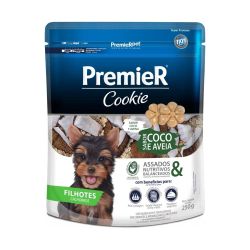 Biscoito Premier Cookie para Cães Filhotes Aveia e Coco 250g