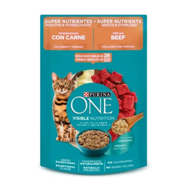 Ração Úmida purina one para Gatos Super Nutrientes 85g