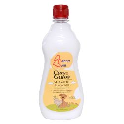 Shampoo Branqueador Banho Bom para Cães e Gatos - 500ml