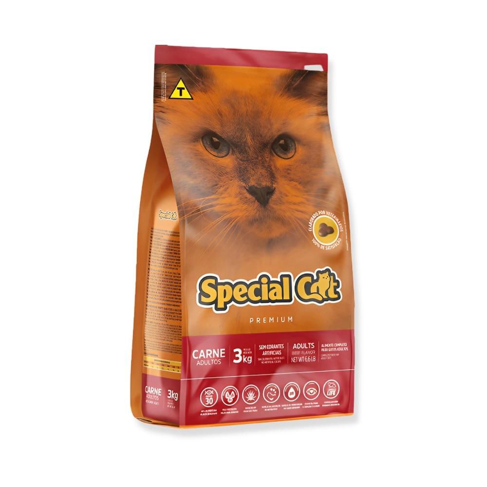 Ração Special Cat Carne Adultos 1Kg 