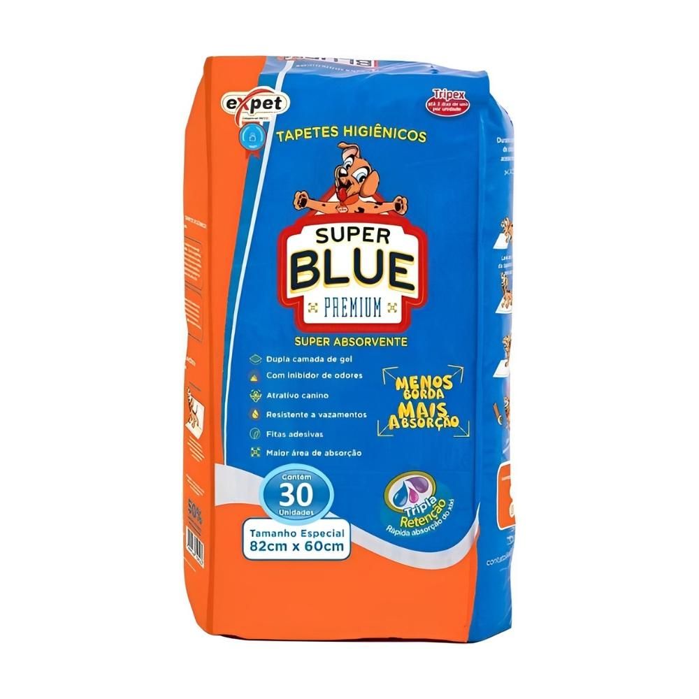 Tapete Higiênico Super Blue c/30 para Cachorro