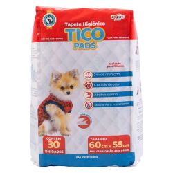 Tapete Higiênico Tico Pads c/30 para Cachorro