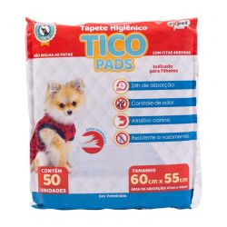 Tapete Higiênico Tico Pads c/50 para Cachorro